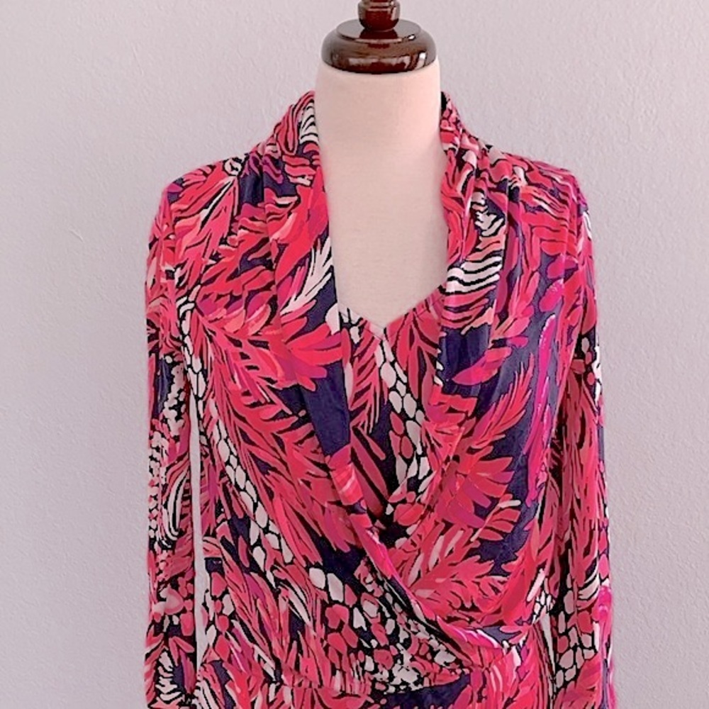 Lilly Pulitzer Felizia Silk Faux Wrap Dress - Picture 4 of 16